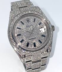 Buy iced out watch and get the best deals at the lowest prices on ebay! Rolex Datejust 41 Fully Iced Out Diamond Pave Stick Dial Fully Fur 19 754 Kaufen Von Einem Trusted Seller Auf Chrono24