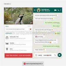 Whatsapp Style Wedding Invitation Card Unique Wedding Cards Wedding Invitation Cards Unique Wedding Cards Wedding Invitations