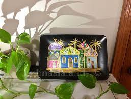 رسم على الزجاج لبنى الافندي تشكيلية عراقية تراثيات شناشيل بغدادية art handmade artist