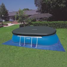 Intex Pool Abdeckplane Oval Easy 10871 Poolfolie Pool Abdeckplane Pool