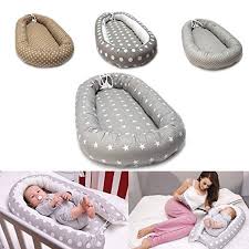 Babynest Kuschelnest Babybett Babynestchen Reisebett Stillkissen 80 X 40 Cm 80x40 Cm Grau Sterne Nr 23 Baby Nestchen Babybetten Stillkissen