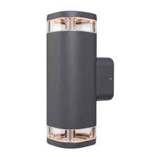 Up and down wall light scrub black grey outdoor garden door lamp waterproof patio lights double head wall light 1pc. Glenelg Ambient 8w Led Up Down Exterior Wall Light Charcoal Warm Whi