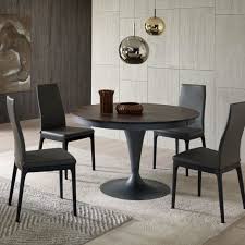 Der Elegante Runde Esstisch Eclipse Kann Bei Bedarf Ausgezogen Werden Die Tischplatte Kann Mit Einer Holz Dining Table Contemporary Dining Table Modern Table