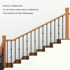 Free shipping does not apply to this product. Buy Aotree Wrought Iron Balusters Hollow Single Knuckle Stair Spindles Railing Spindles 44 In X 1 2 In Box Of 10 Satin Black Online In Turkey B08zxrrk3c