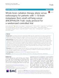 Whole brain radiation therapy alone versus radiosurgery for patients with  1–10 brain metastases from small cell lung cancer (E