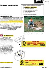 Underground Enclosures And Pads Pdf Free Download