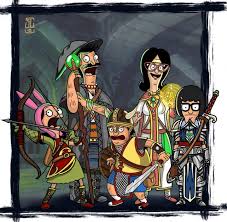 The Belcher Family Dungeons And Dragons Bob S Burgers Cartoon Crossovers Bobs Burgers Dungeons And Dragons