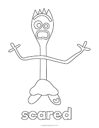 Printable disney toy story forky coloring pages. Toy Story 4 Forky Coloring Pages For Kids Free Printable