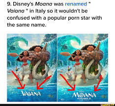 9. Disney's Moana was renamed 