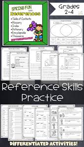 Word Reference Skills Students Practice With Table Of Contents Index Glossary Dictionary Skills And Th Dictionary Skills Word Reference Third Grade Lessons