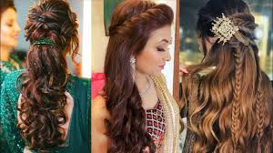 One can see the preferences and decide on gorgeous looks best suited to the girls. Latest Open Hair Party Wear Hairstyles Beautiful Hairstyles For Weeding With Lehenga For Girl S Youtube
