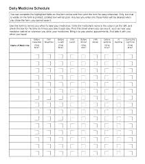 Medicine Schedule Template