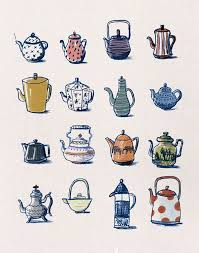 Tea Pots Drawing Blond Amsterdam Teapot Drawing Tea Bag Art Tea Art