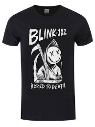 Delonge left the group in 2005, sending the band into what was termed an indefinite hiatus. Blink 182 Bored To Death Men S Black T Shirt Buy Online At Grindstore Com