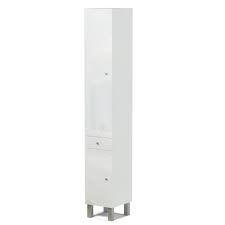 Meuble de salle de bain. Corail Colonne De Salle De Bain L 30 Cm Blanc Laque Cdiscount Maison