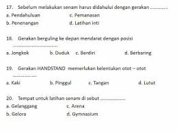 Semoga selalu sehat yaa.nah kali ini kakak ingin memberikan beberapa kumpulan soal uts, uas dan soal ukk untuk adik adik kelas vi sd/mi dari mata pelajaran pendidikan jasmani atau penjaskes atau juga pjok. Soal Ujian Uas Ukk Pjok Penjakes Kelas 6 Sd Semester 1 Youtube
