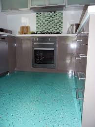 Rubber floors should be polished with a water soluble wax to make them more resistant to damage. Dalsouple Terrazzo Rubber Flooring In A Kitchen In Coburg Melbourne Australia Background Rubber Flooring Bathroom Rubber Flooring Rubber Floor Tiles Kitchen