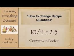 recipes using a conversion factor