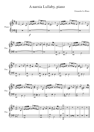 Narnia Lullaby Piano Narnia Piano Music Violin Sheet Music