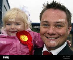 Labour candidate iain wright arrives with his daughter hi-res stock  photography and images