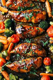 Push the onion to the sides of the pan and add the chicken to the pan. One Pan Balsamic Chicken And Veggies Chelsea S Messy Apron