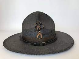 Vintage Usmc Military Police Vintage Military Us Marine Corp Police Hat W Pins Dress Parade Uniform Police Hat Hats Vintage Hats