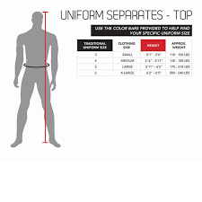 Size Chart Uniform Separates Top Century Martial Arts
