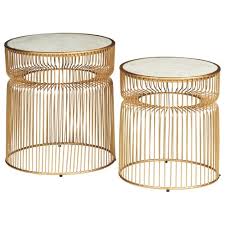 Best prices on accent tables directly from manufacturer. Set Of 2 Vernway Accent Tables White Gold Signature Design By Ashley Target