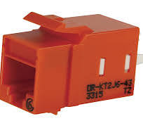 Category 6 Keystone Jack, Lacing Cap Termination, Orange ...