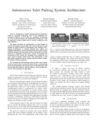 Pdf Autonomous Valet Parking System Architecture