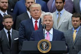 15 by cbsboston.com staff april 30, 2021 at 11:41 am filed under: Trump Wants Patriots Owner Robert Kraft At White House Despite Prostitution Bust Politico