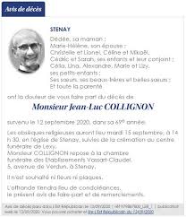 Découvrez une présentation et avis de l'établissement i.m.e. Deces De Monsieur Jean Luc Collignon