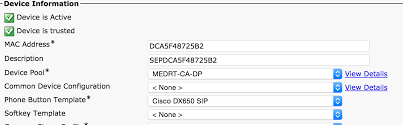 Solved Dx650 Not Registering To Cucm 10 5 2 Cisco Community