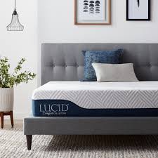 Lucid Comfort Collection 10 In King Gel And Aloe Vera Hybrid Memory Foam Mattress In 2020 Comfort Mattress Mattress Hybrid Mattress