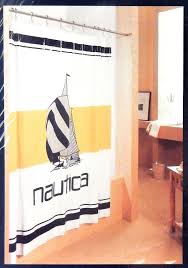 Nautica Vinyl Shower Curtain Spinnaker Sailboat Logo 70 X 70 New Free Shipping Nautica Spinnaker Showercurta Vinyl Shower Curtains Shower Curtain Curtains