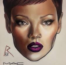 Rihanna In 2019 Makeup Face Charts Mac Face Charts
