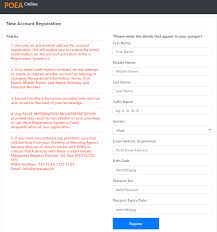 Complete the simple registration form at online.epayservices. Http Onlineservices Poea Gov Ph Onlineservices Myuploads Mypdf Advisory V2manual Pdf
