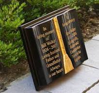 Granite Memorial Book 23.5ct Gold | Book Memorial | Book ...