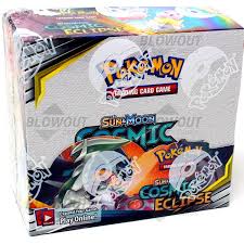 Cosmic eclipse set is the twelfth and final set of the pokémon sun & moon card series and features the final pokémon gx and tag team gx cards. Pokemon Sun Moon Cosmic Eclipse Booster Box