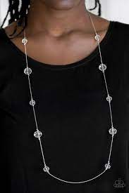 5 Long Necklaces Hot Shot Bling 5 Paparazzi Jewelry White Necklace Paparazzi Accessories Necklace
