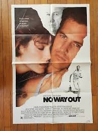 NO WAY OUT Folded 1987 One Sheet Movie Poster Thriller Gene Hackman, K  Costner