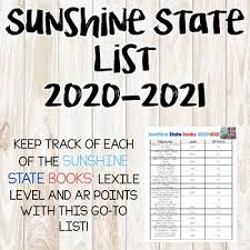 See all related lists ». Sunshine State Book List Grades 3 5 2020 2021 By Teaching Team K