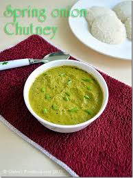 Spring Onion Chutney Recipe For Idli Dosa Chutney Recipes Spring Onion Recipes Chutney