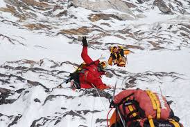 Pakistani military helicopters continued to search for three missing climbers on the world's second highest mountain k2 on. K2 Bottleneck Climb Photo By George Dijmarescu K2 Bottle Flickr