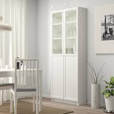 Cabinet with doors, white80x120 cm. Billy Bookcase With Panel Glass Doors White 31 1 2x11 3 4x79 1 2 Ikea