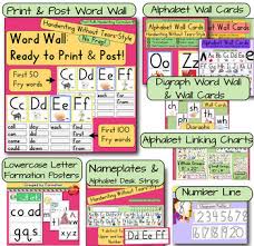 alphabet word wall name plates phonics charts 299 page