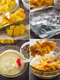 1.slice one side of the mango about 1/4 inch away from the stem. Mango Jelly With Sago Kawaling Pinoy