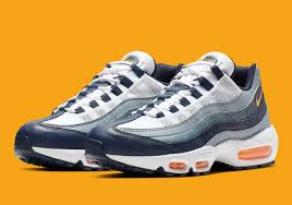 Nike Air Max 95 Navy Orange Aj2018 401 Release Info Sneakernews Com Nike Air Max 95 Nike Air Air Max