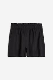Linen Shorts - Black - Ladies | H&M US