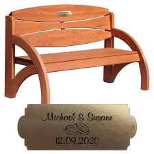 Holzbank Braun Mit Gravur Hochzeitsgeschenk Hochzeitsbank Holzbank Mit Gravur Holzbank